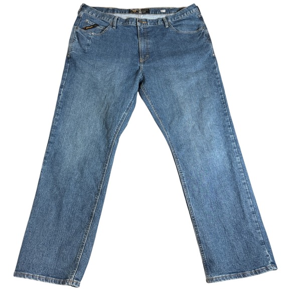Ariat Rebar M4 Jeans Men's Size 44/34 Relaxed Boot Cut Medium Wash Work Cowboy - Picture 1 of 3